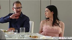 LoveHerFeet - Sexy Black Haired Latina Has Her Feet Sucked While Being Fucked