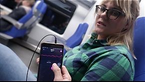 REMOTE CONTROL MY ORGASM IN THE TRAIN