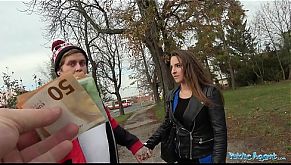 Public Agent Amirah Adara Fucks a stranger while her BF waits