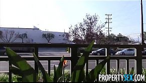 PropertySex - Young real estate agent with big natural tits homemade sex