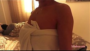 Horny wife wake up husband for a quick orgasm.Amateure couple