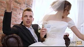 HUNT4K. Married couple decides to sell brides pussy for good price