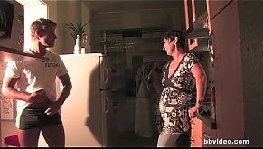 Short haired german granny fucks young boy like a cowgirl