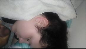 Sleepy blowjob from my stepsister