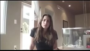 Stepsis gets blackmailed by stepbro and sucks his cock