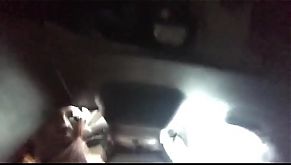 Cute Redhead shops for and uses cucumber