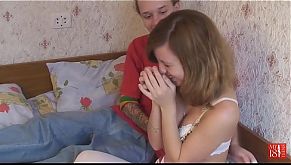 MY18TEENS - Russian Babe Blowjob and Hard Pussy Fucking in Student Hostel 11 min