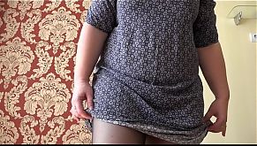 Golden shower and hairy pussy, mature milf with a fat ass records a video for a fetish friend.